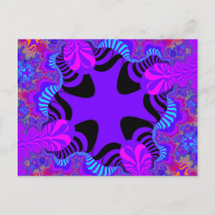 Carte Postale Croix noire et violette