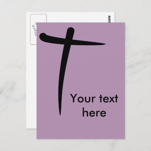 Carte Postale Croix peinte (Devant / Derrière)