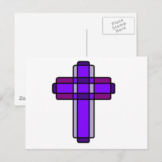 Carte Postale Croix pourpre (Devant / Derrière)