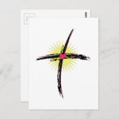 Carte Postale Croix religieuse (Devant / Derrière)