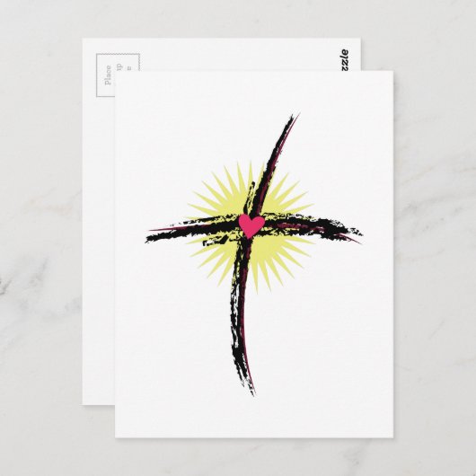 Carte Postale Croix religieuse (Devant / Derrière)