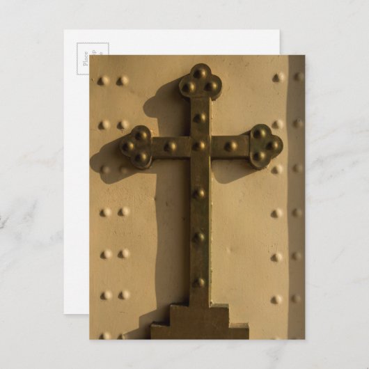 Carte Postale Croix religieuse chrétienne, Irak (Devant / Derrière)