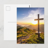 Carte Postale Croix sur colline (Devant / Derrière)