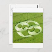 Carte Postale Crop Circle Julia Set Château de Liddington 1996 (Devant / Derrière)