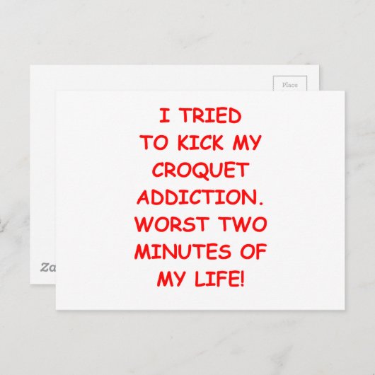 Carte Postale croquet (Devant / Derrière)