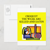 CARTE POSTALE CROQUET (Devant / Derrière)