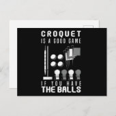 Carte Postale Croquet Game Balls Croquet (Devant / Derrière)