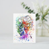 Carte Postale Croquis au crayon des tulipes (Debout devant)