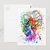 Carte Postale Croquis au crayon des tulipes (Devant / Derrière)