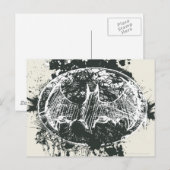 Carte Postale Croquis Batman Grunge Splatter (Devant / Derrière)