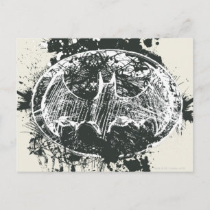 Carte Postale Croquis Batman Grunge Splatter