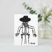 Carte postale Croquis Cowboy (Debout devant)