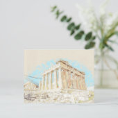 Carte Postale Croquis de Acropolis Hill à Athènes, Grèce (Debout devant)