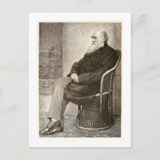 Carte Postale Croquis de Charles Darwin, publié en 1891 (Devant)