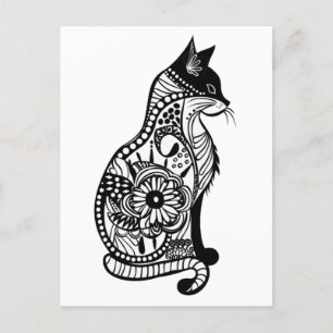 Carte Postale Croquis de chat mignon II Petit