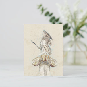 Carte Postale Croquis de la statue d'Athéna