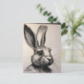 Carte Postale Croquis de lapin de charbon (Debout devant)