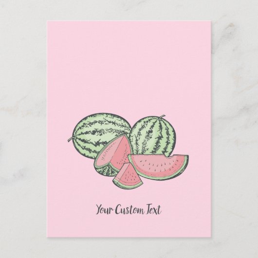 Carte Postale Croquis de pastèque (Devant)