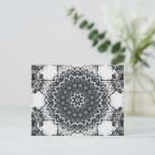 Carte Postale Croquis de stylo noir Mandala Abstrait (Debout devant)