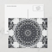 Carte Postale Croquis de stylo noir Mandala Abstrait (Devant / Derrière)