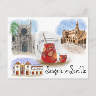 Carte postale Croquis de voyage : Sangria à Sévill