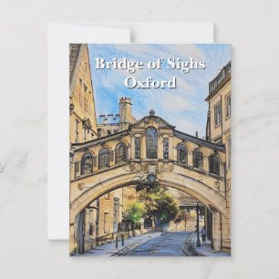 Carte Postale Croquis du Pont des Soupirs à Oxford