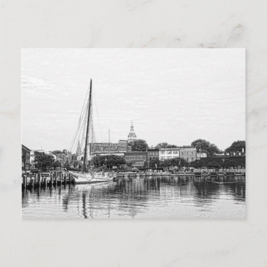 Carte Postale Croquis du port d'Annapolis (Devant)