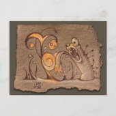 Carte Postale Croquis en papier gris : Taster (Devant)