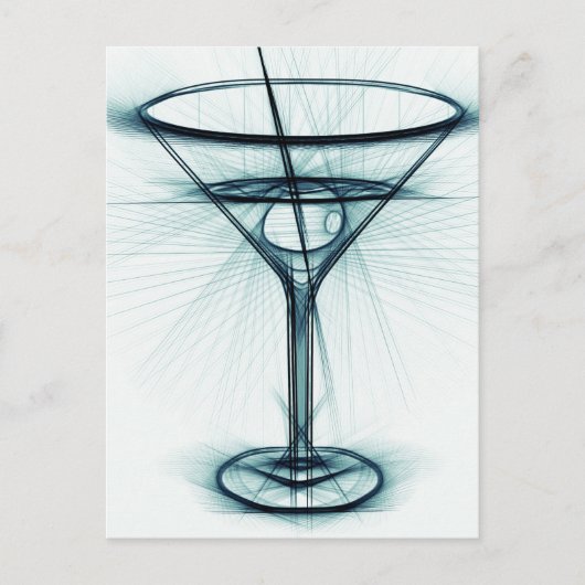 Carte Postale Croquis en verre Martini (Devant)