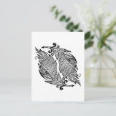 Carte Postale Croquis Inspiré Des Plumes (Debout devant)