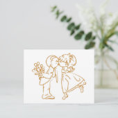 Carte Postale Croquis Kissing Couple (Debout devant)