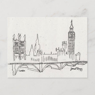 Carte Postale Croquis Londres