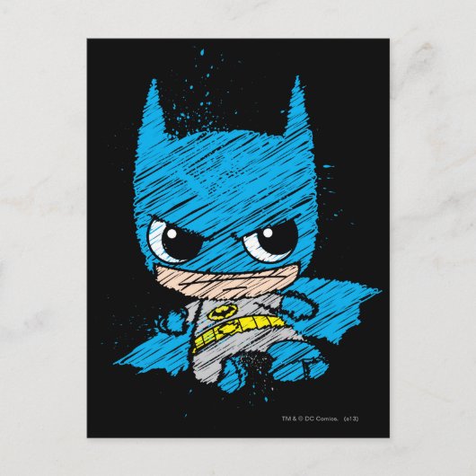 Carte Postale Croquis Mini Batman (Devant)
