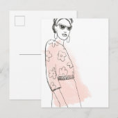 Carte Postale Croquis mode (Devant / Derrière)
