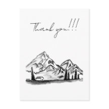 croquis noir et blanc de Montagnes