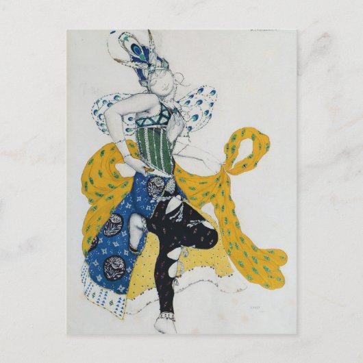 Carte Postale Croquis pour le ballet 'La Peri' (Devant)