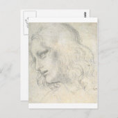 Carte Postale croquis pour le dernier dîner de Leonardo da (Devant / Derrière)