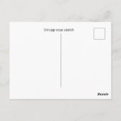 Carte Postale croquis rose vintage (Dos)