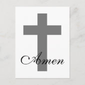CARTE POSTALE CROSS + AMEN | (Devant)