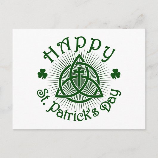 Carte postale Cross Et Shamrock (Devant)