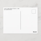 Carte Postale Crossbow Arme géante de Léonard de Vinci (Dos)