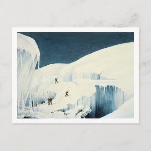 Carte Postale Crossing a Ravine from 'A Narrative of an Ascent