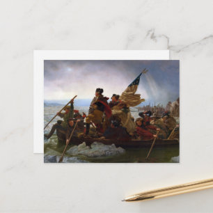 Carte Postale Crossing Delaware 1776 : Général George Washington