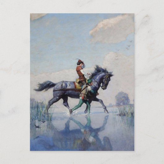Carte Postale « Crossing the Fens » par NC Wyeth (Devant)