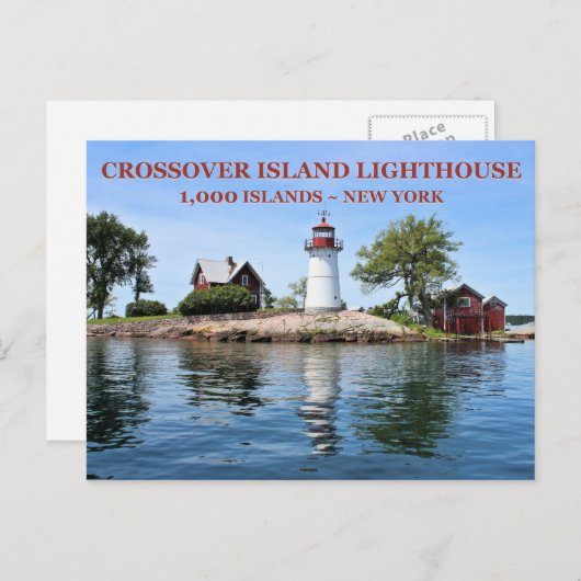 Carte Postale Crossover Island Lighthouse, New York Postcard (Devant / Derrière)