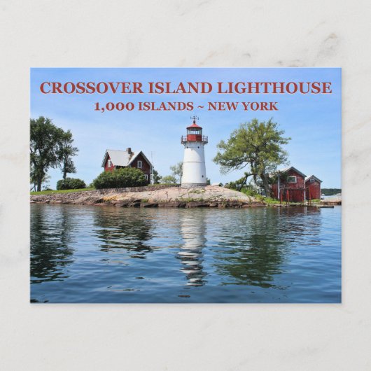 Carte Postale Crossover Island Lighthouse, New York Postcard (Devant)