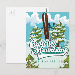 Carte Postale Crotched montagne new Hampshire ski,