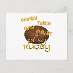 Carte Postale Crouch, Touch, Hold, Engage. . .Play Rugby