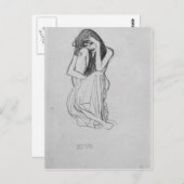 Carte Postale Crouching du front par Gustav Klimt (Devant / Derrière)