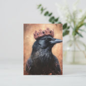 Carte Postale Crow à conte de verdure dans une couronne (Debout devant)